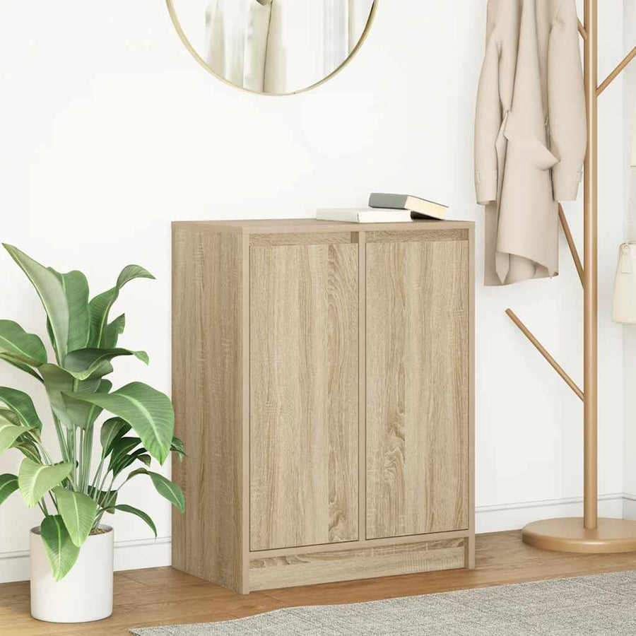 Dressoir 57x34x76 cm bewerkt hout sonoma eikenkleurig