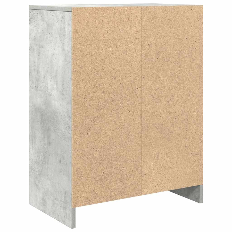 Dressoir 57x34x76 cm bewerkt hout betongrijs