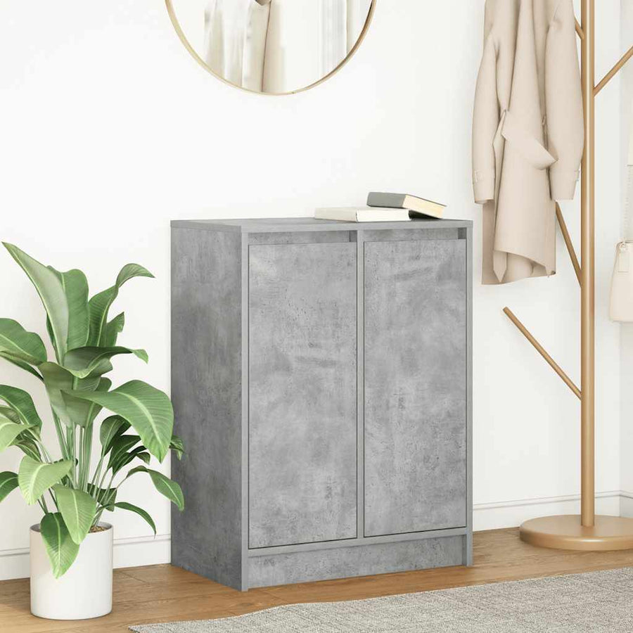 Dressoir 57x34x76 cm bewerkt hout betongrijs