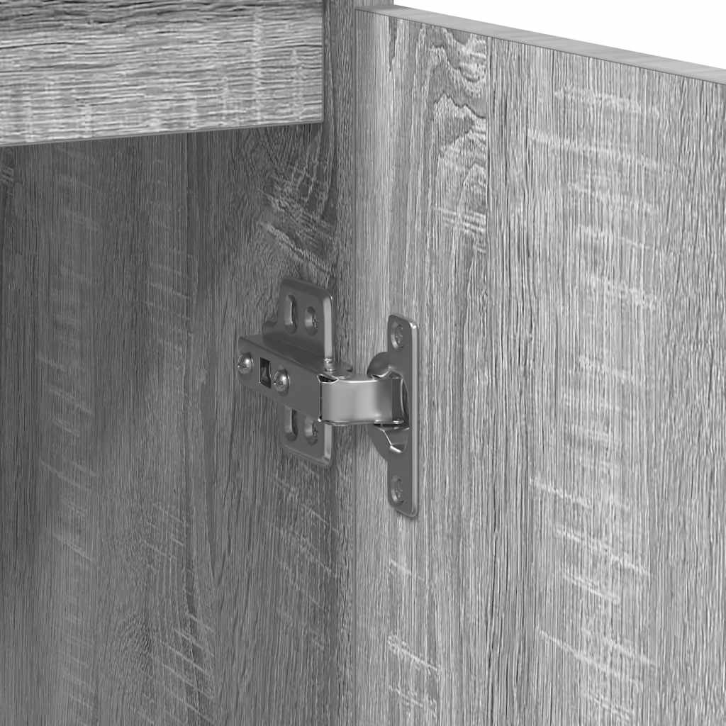 Dressoir 57x34x76 cm bewerkt hout grijs sonoma eikenkleurig