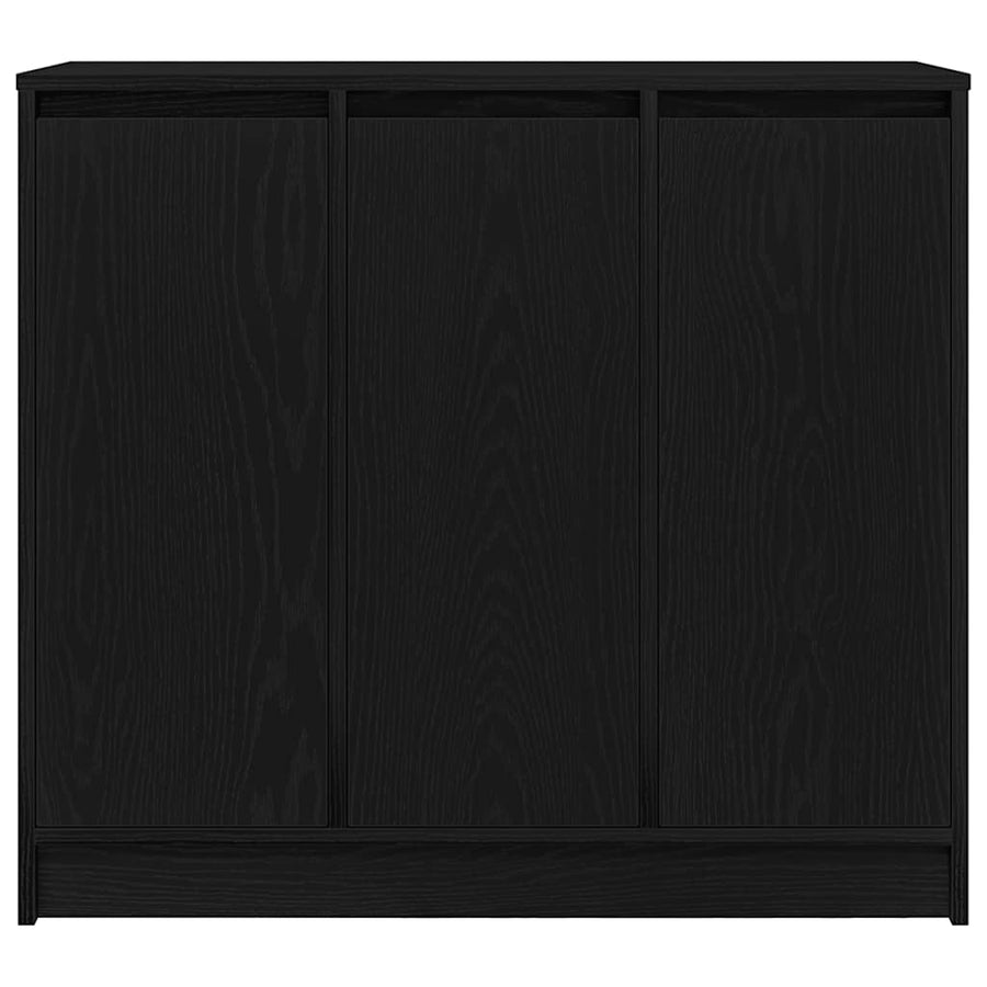 Dressoir 85x34x76 cm spaanplaat zwart eikenkleurig