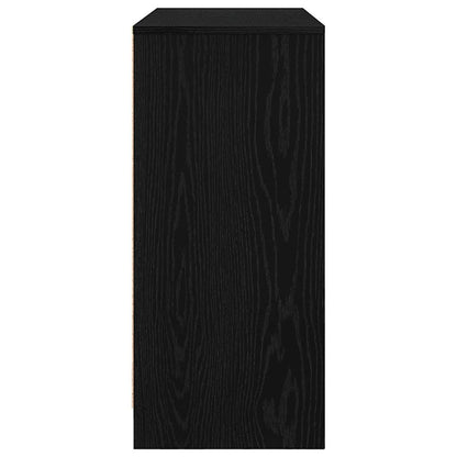 Dressoir 85x34x76 cm spaanplaat zwart eikenkleurig
