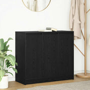 Dressoir 85x34x76 cm spaanplaat zwart eiken