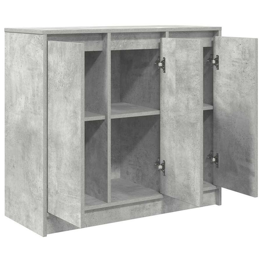 Dressoir 85x34x76 cm bewerkt hout betongrijs