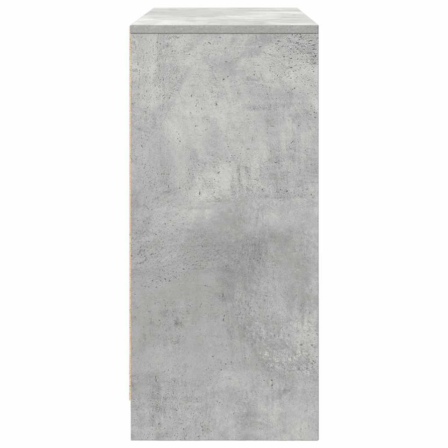 Dressoir 85x34x76 cm bewerkt hout betongrijs
