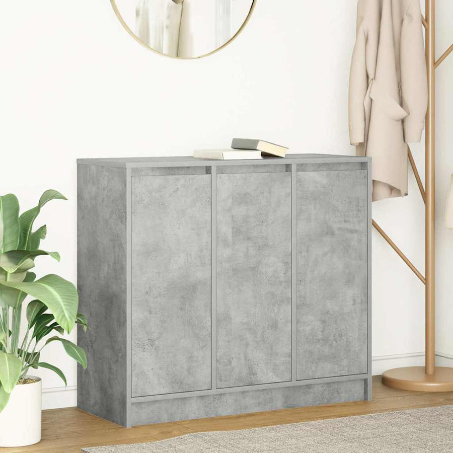 Dressoir 85x34x76 cm bewerkt hout betongrijs