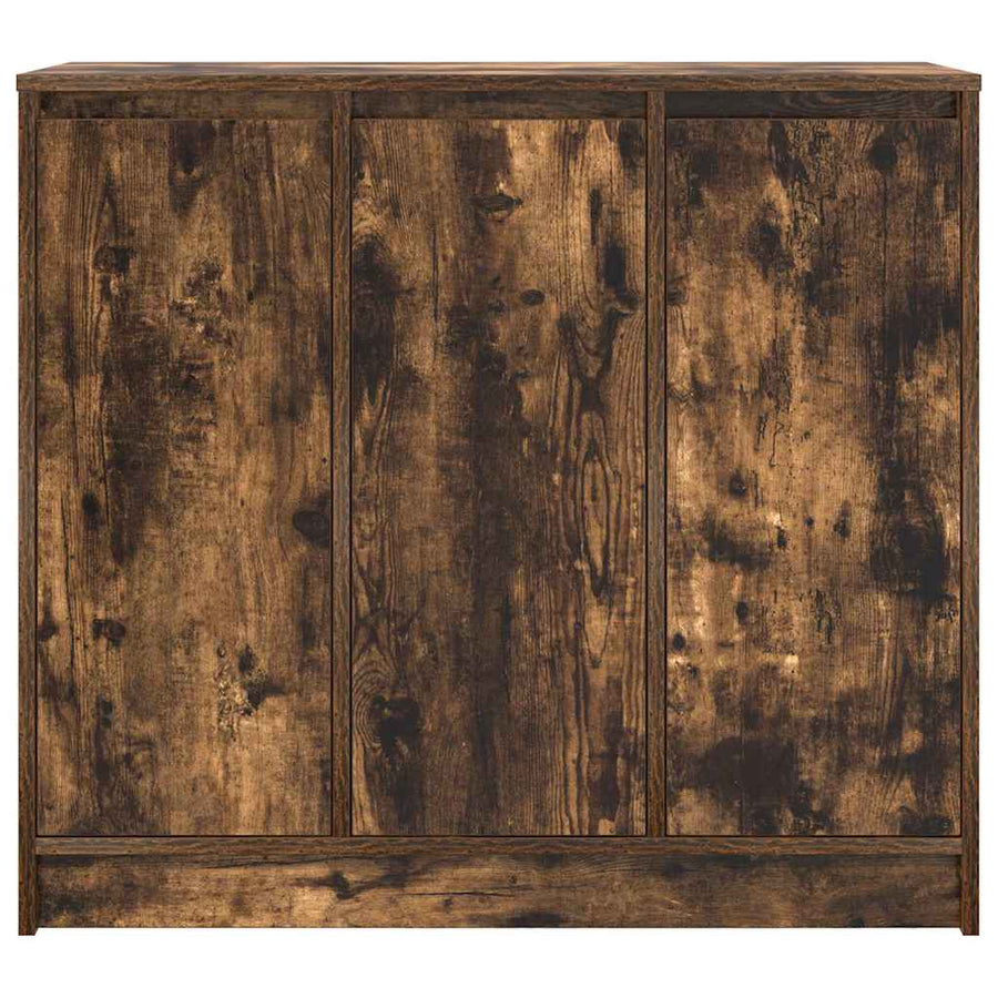 Dressoir 85x34x76 cm bewerkt hout gerookt eikenkleurig