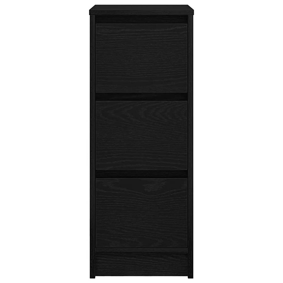 Dressoir 29,5x34x76 cm spaanplaat zwart eikenkleurig