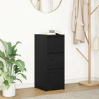 Dressoir 29,5x34x76 cm spaanplaat zwart eiken