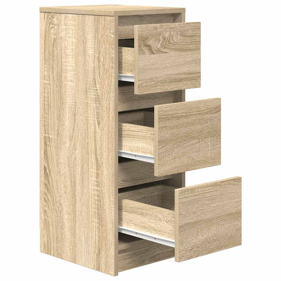 Dressoir 29,5x34x76 cm bewerkt hout sonoma eikenkleurig