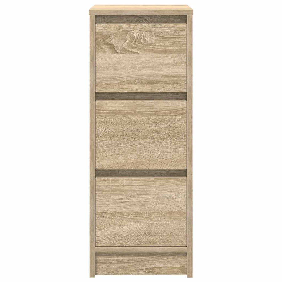 Dressoir 29,5x34x76 cm bewerkt hout sonoma eikenkleurig