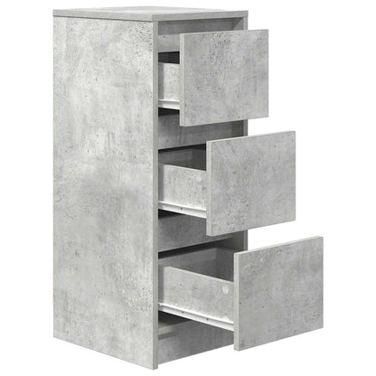 Dressoir 29,5x34x76 cm bewerkt hout betongrijs