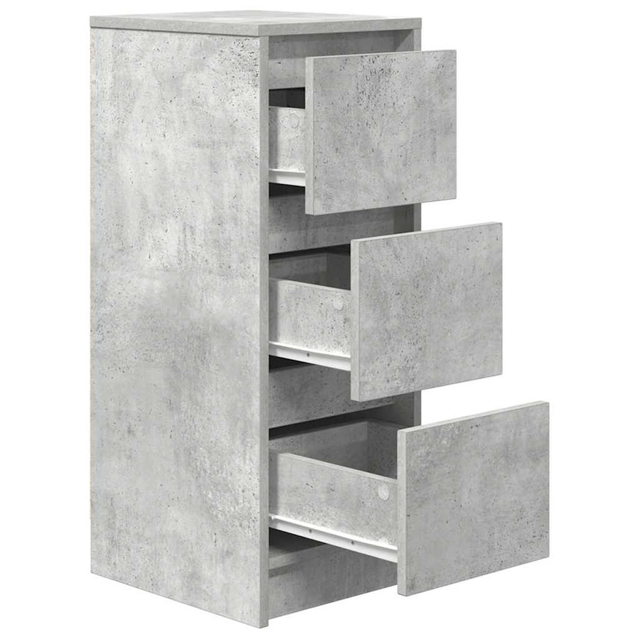 Dressoir 29,5x34x76 cm bewerkt hout betongrijs