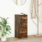 Dressoir 29,5x34x76 cm bewerkt hout gerookt eiken