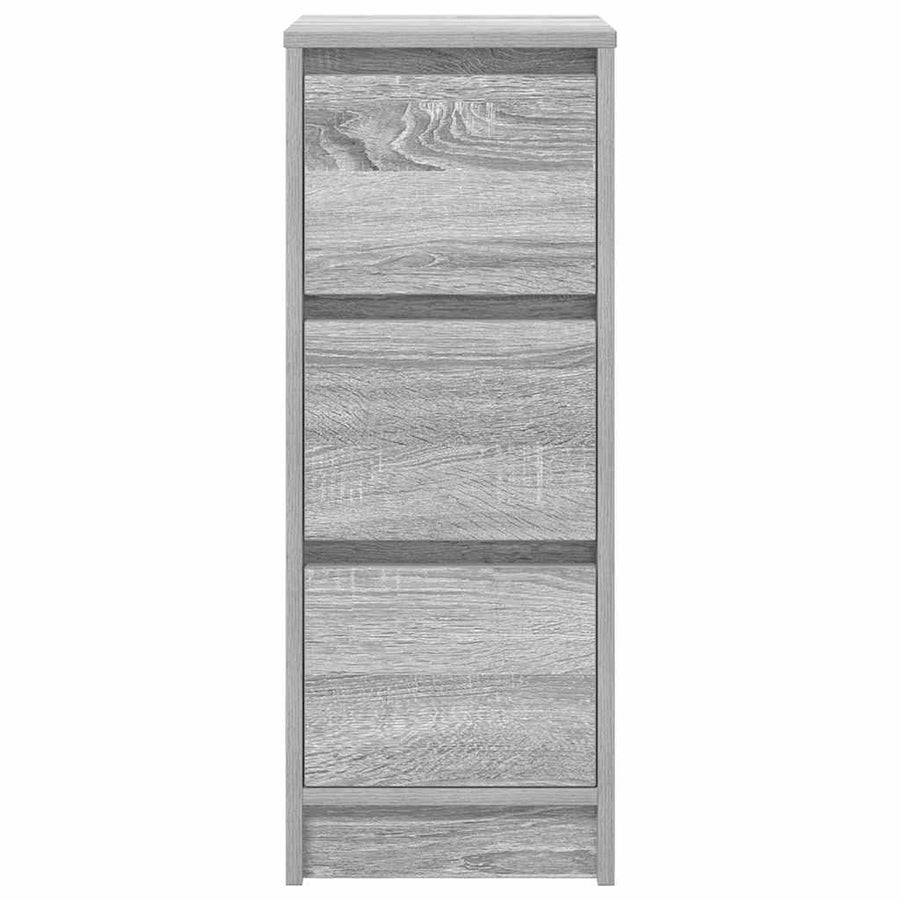 Dressoir 29,5x34x76 cm bewerkt hout grijs sonoma eikenkleurig