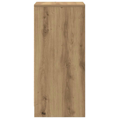 Dressoir 29,5x34x76 cm bewerkt hout artisanaal eikenkleur