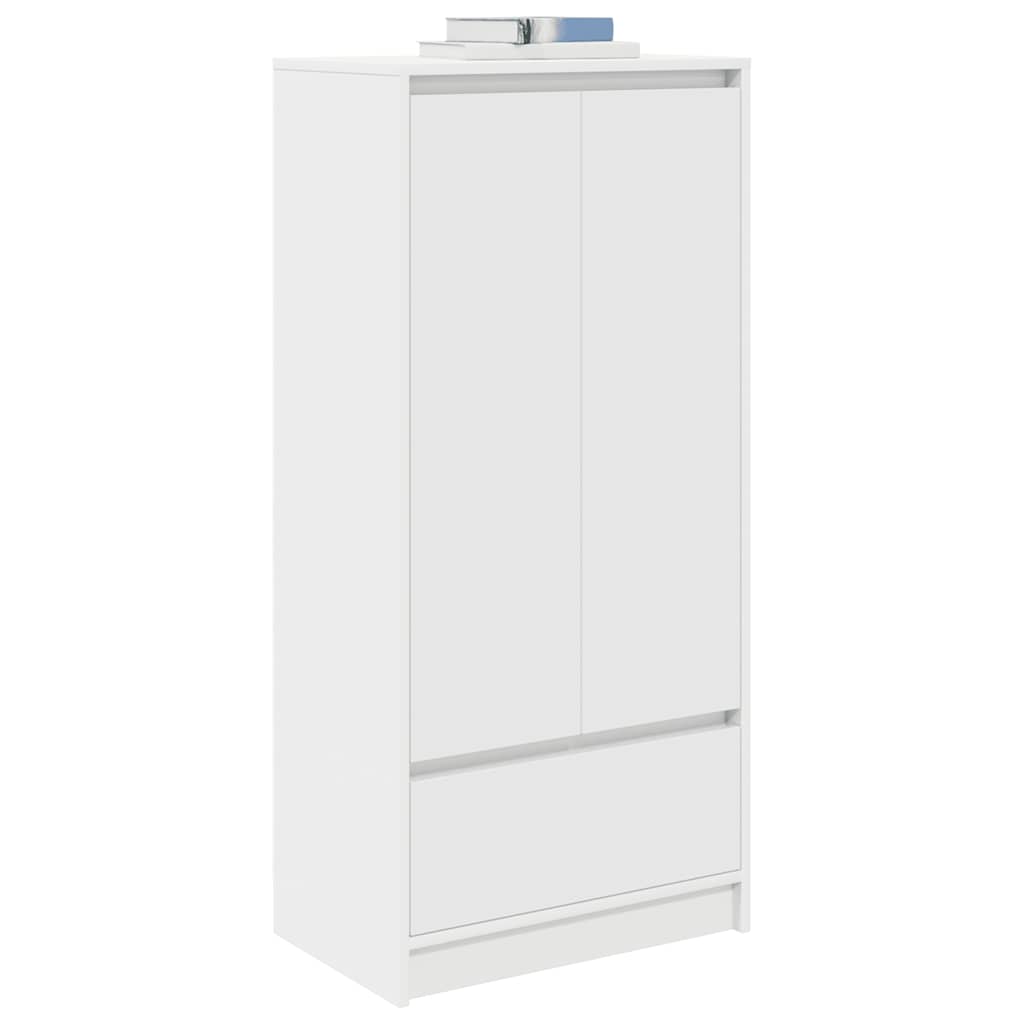 Kast met lade 55,5x34x119,5 cm spaanplaat wit