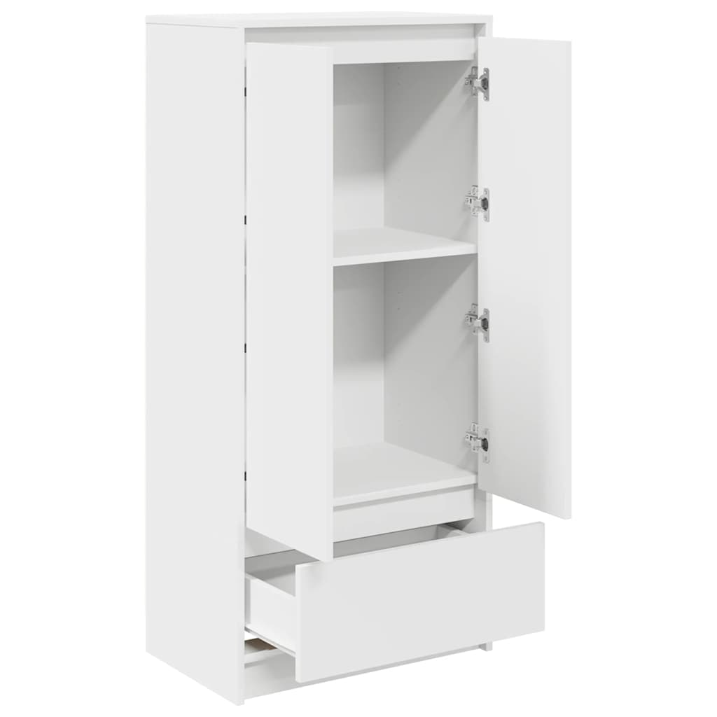 Kast met lade 55,5x34x119,5 cm spaanplaat wit