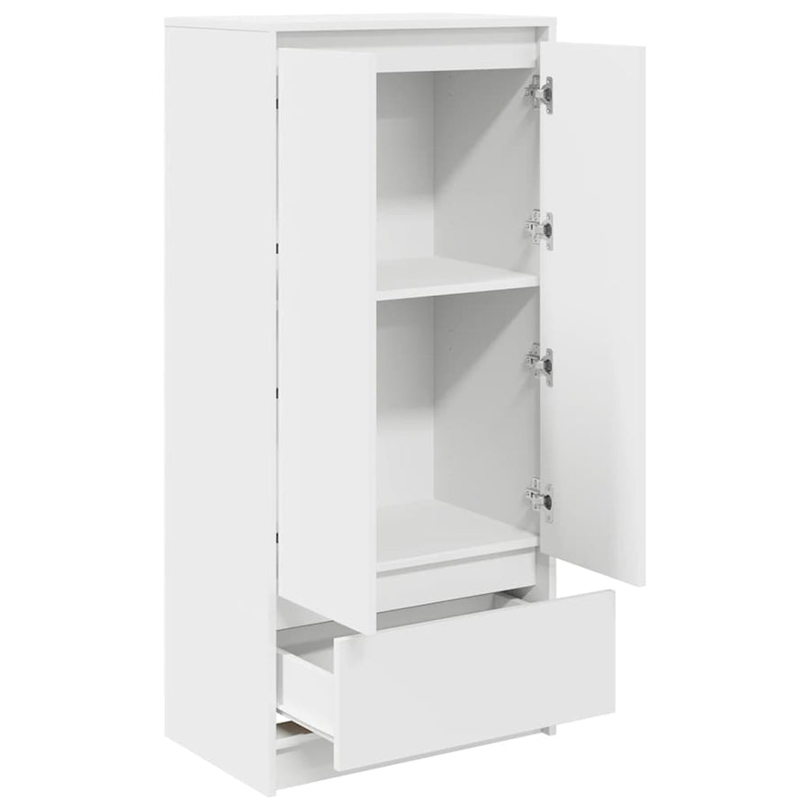 Kast met lade 55,5x34x119,5 cm spaanplaat wit
