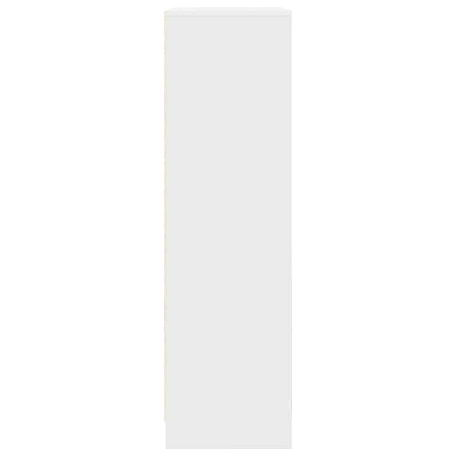 Kast met lade 55,5x34x119,5 cm spaanplaat wit