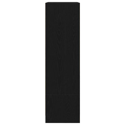 Kast met lade 55,5x34x119,5 cm spaanplaat zwart eikenkleurig