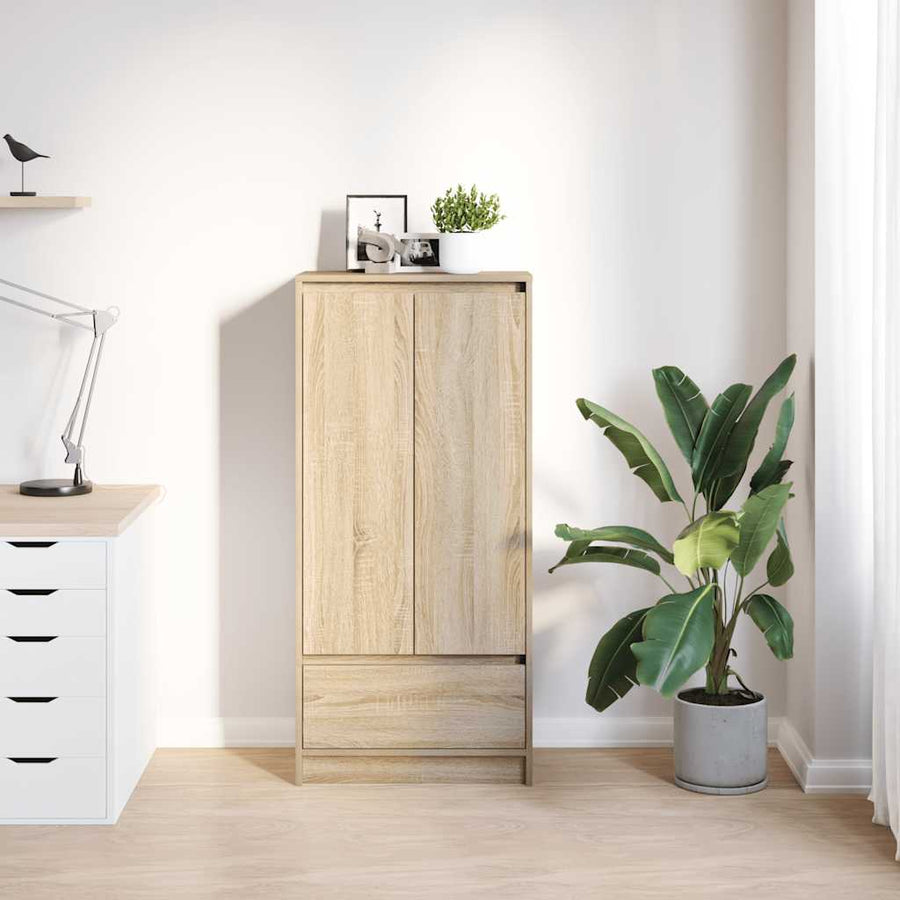 Kast met lade 55,5x34x119,5 cm spaanplaat sonoma eikenkleurig