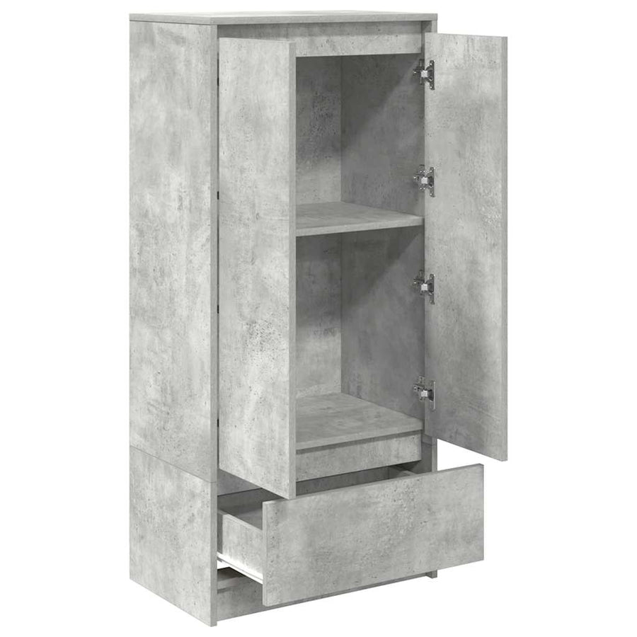 Kast met lade 55,5x34x119,5 cm spaanplaat betongrijs
