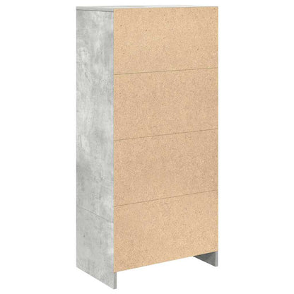Kast met lade 55,5x34x119,5 cm spaanplaat betongrijs