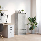 Cabinet with drawer 55.5x34x119.5 cm chipboard concrete grey