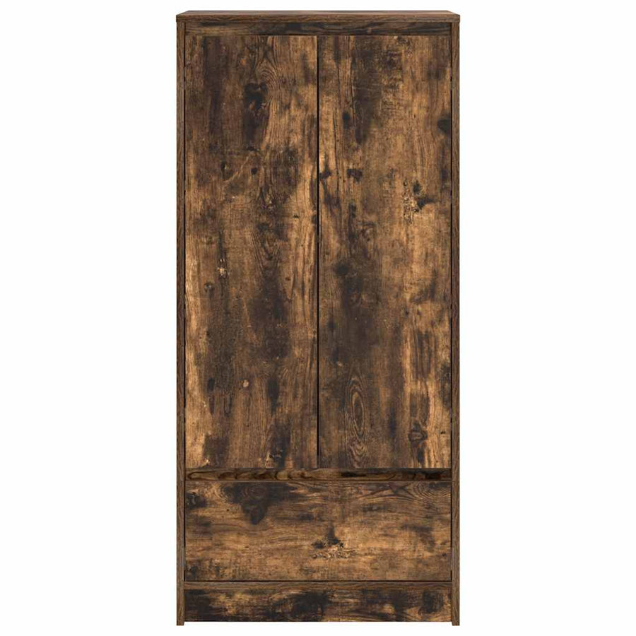 Kast met lade 55,5x34x119,5 cm spaanplaat gerookt eikenkleurig