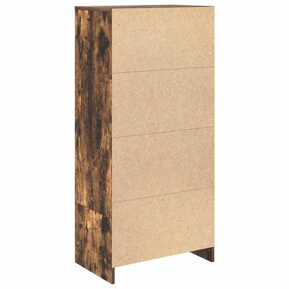 Kast met lade 55,5x34x119,5 cm spaanplaat gerookt eikenkleurig