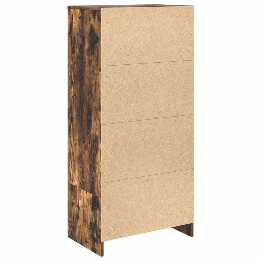 Kast met lade 55,5x34x119,5 cm spaanplaat gerookt eikenkleurig