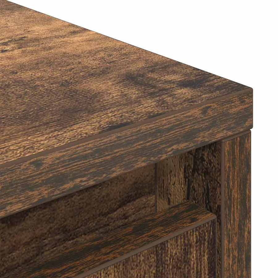 Kast met lade 55,5x34x119,5 cm spaanplaat gerookt eikenkleurig