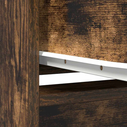 Kast met lade 55,5x34x119,5 cm spaanplaat gerookt eikenkleurig