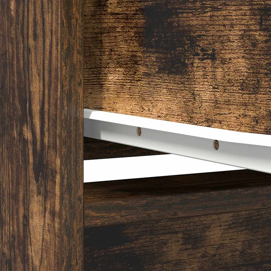 Kast met lade 55,5x34x119,5 cm spaanplaat gerookt eikenkleurig