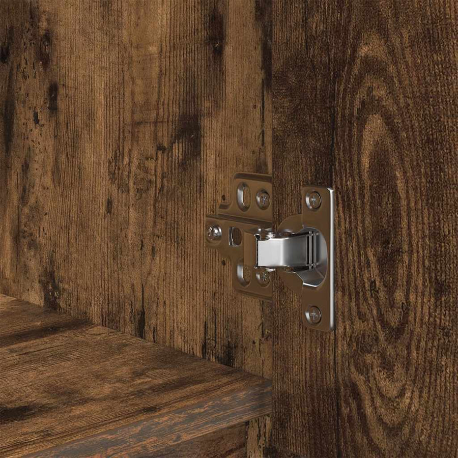 Kast met lade 55,5x34x119,5 cm spaanplaat gerookt eikenkleurig