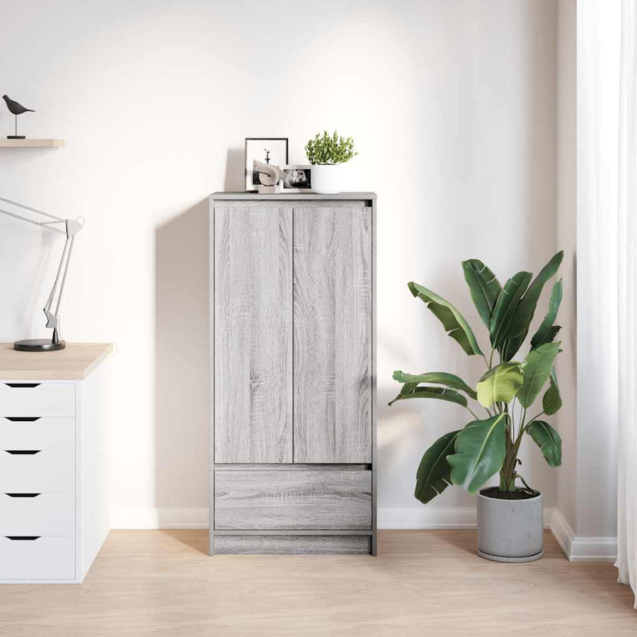 Kast met lade 55,5x34x119,5 cm spaanplaat grijs Sonoma