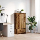 Cabinet with drawer 55.5x34x119.5 cm chipboard wood old wood