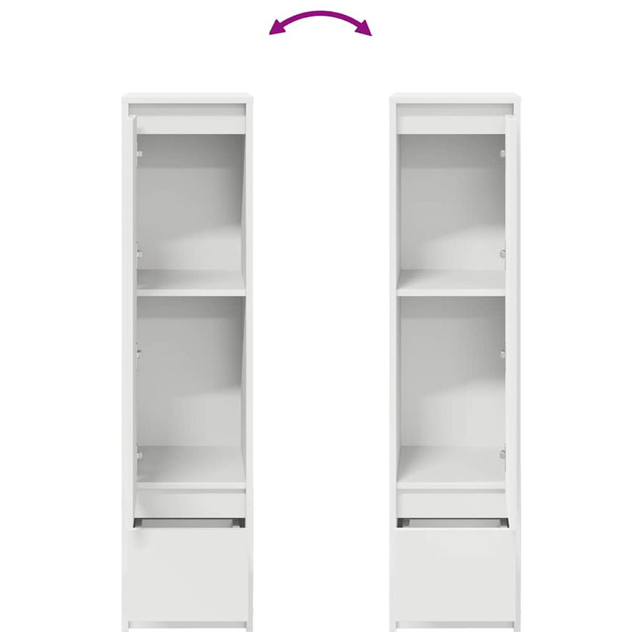Highboard 29,5x34x119,5 cm spaanplaat wit