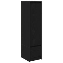Highboard 29,5x34x119,5 cm spaanplaat zwart eikenkleurig