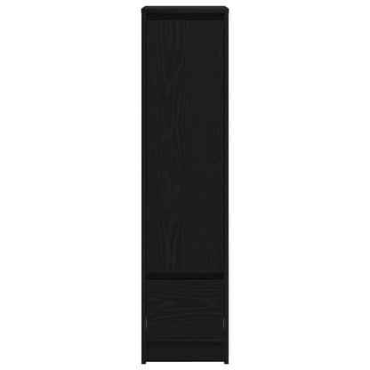 Highboard 29,5x34x119,5 cm spaanplaat zwart eikenkleurig