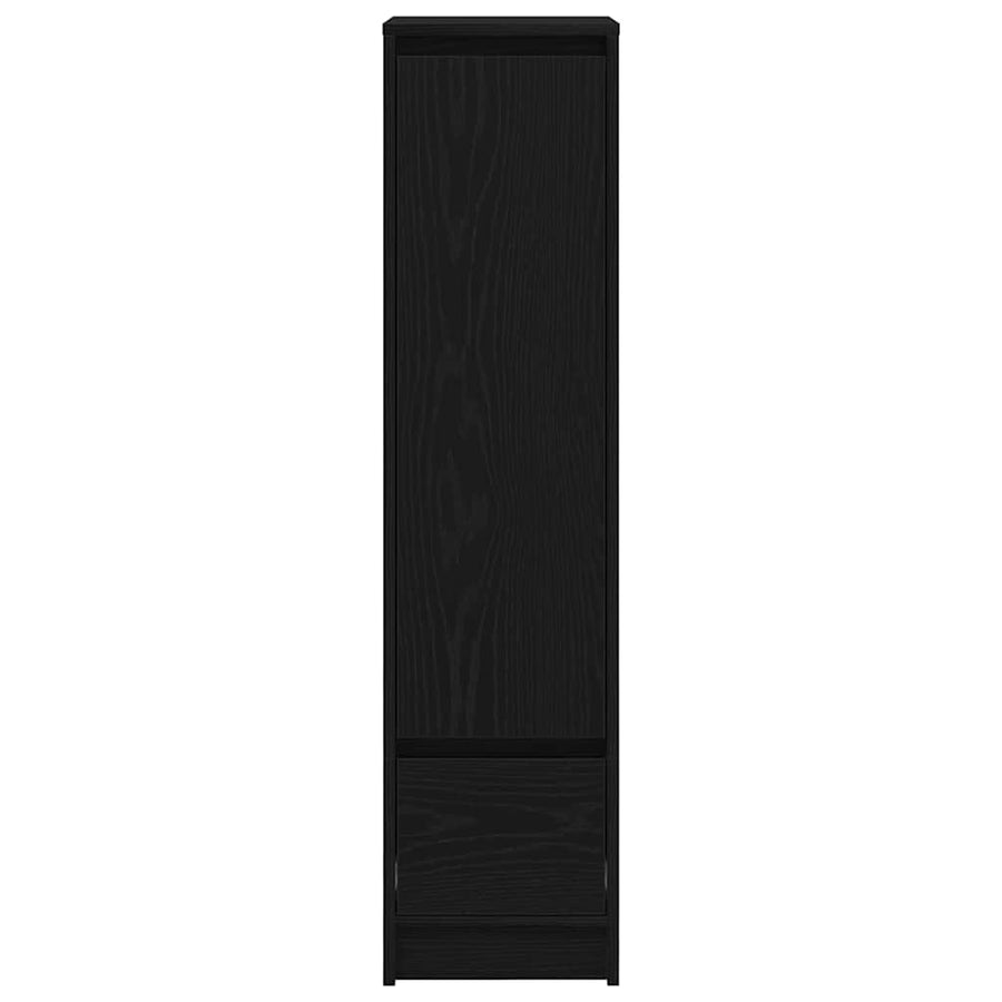 Highboard 29,5x34x119,5 cm spaanplaat zwart eikenkleurig
