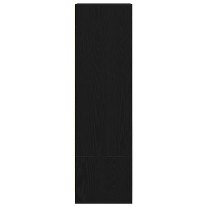 Highboard 29,5x34x119,5 cm spaanplaat zwart eikenkleurig