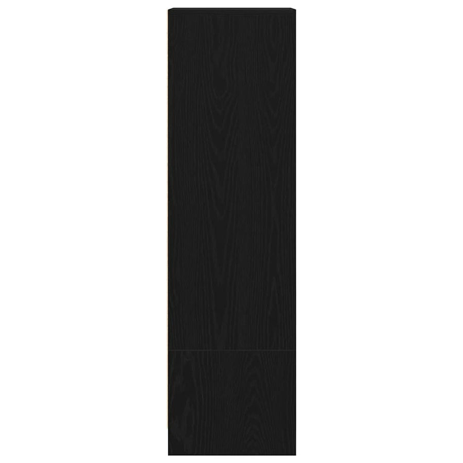 Highboard 29,5x34x119,5 cm spaanplaat zwart eikenkleurig