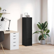 Highboard 29,5x34x119,5 cm spaanplaat zwart eiken
