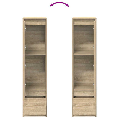 Highboard 29,5x34x119,5 cm spaanplaat sonoma eikenkleurig