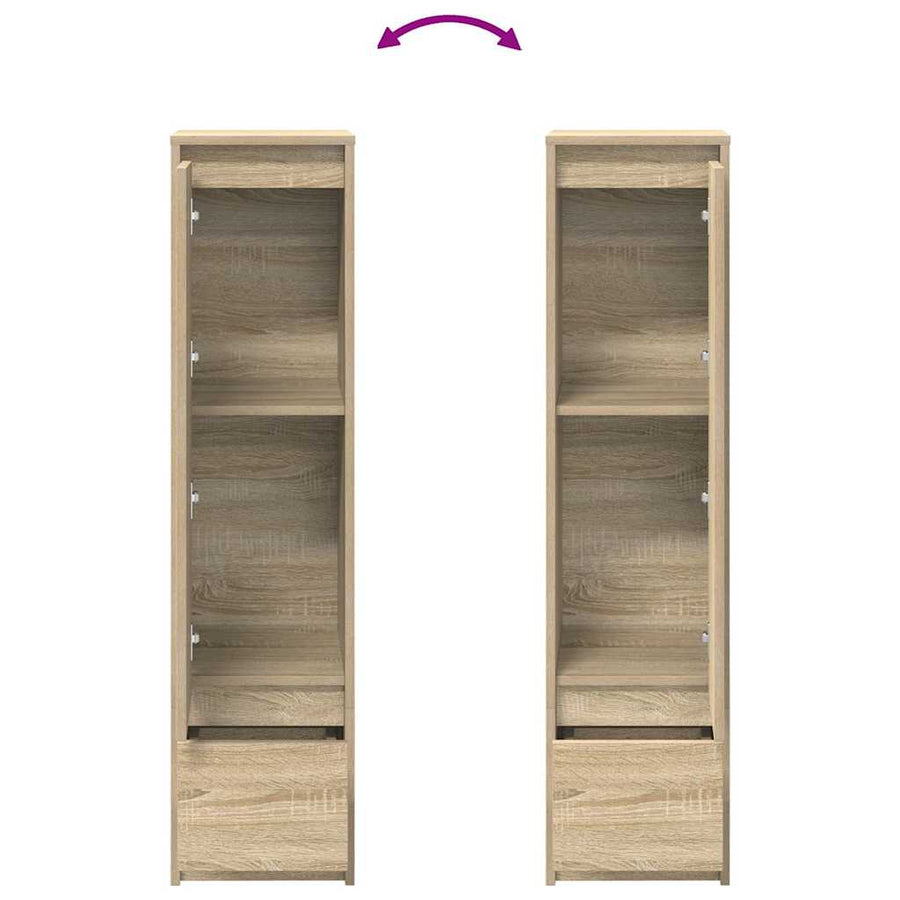 Highboard 29,5x34x119,5 cm spaanplaat sonoma eikenkleurig