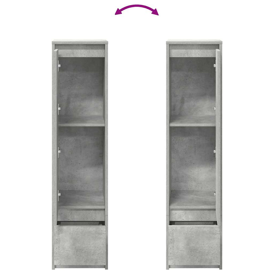 Highboard 29,5x34x119,5 cm spaanplaat betongrijs