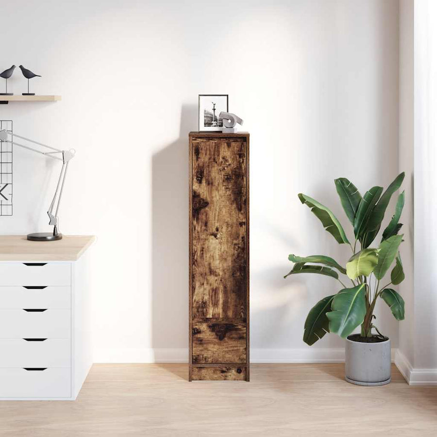 Highboard 29,5x34x119,5 cm spaanplaat gerookt eikenkleurig