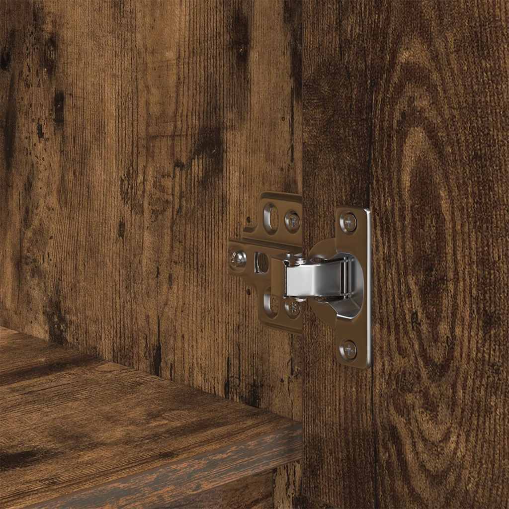 Highboard 29,5x34x119,5 cm spaanplaat gerookt eikenkleurig